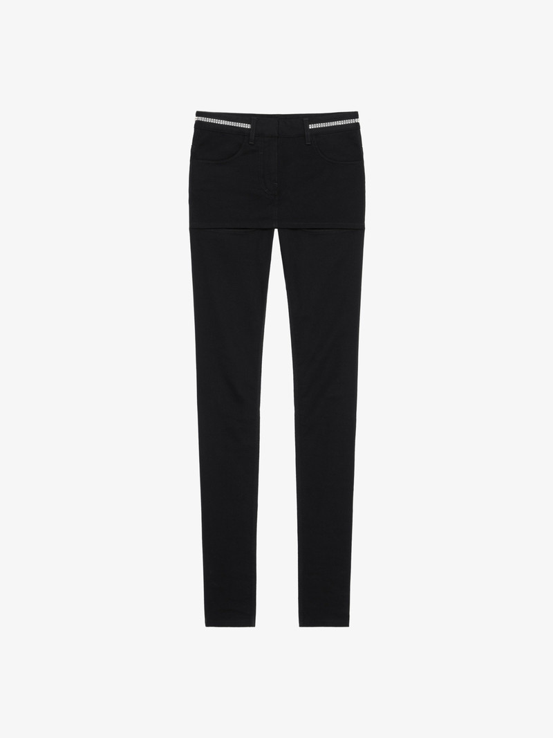SLIM FIT JEANS IN DENIM WITH SKIRT EFFECT YOKE - 1