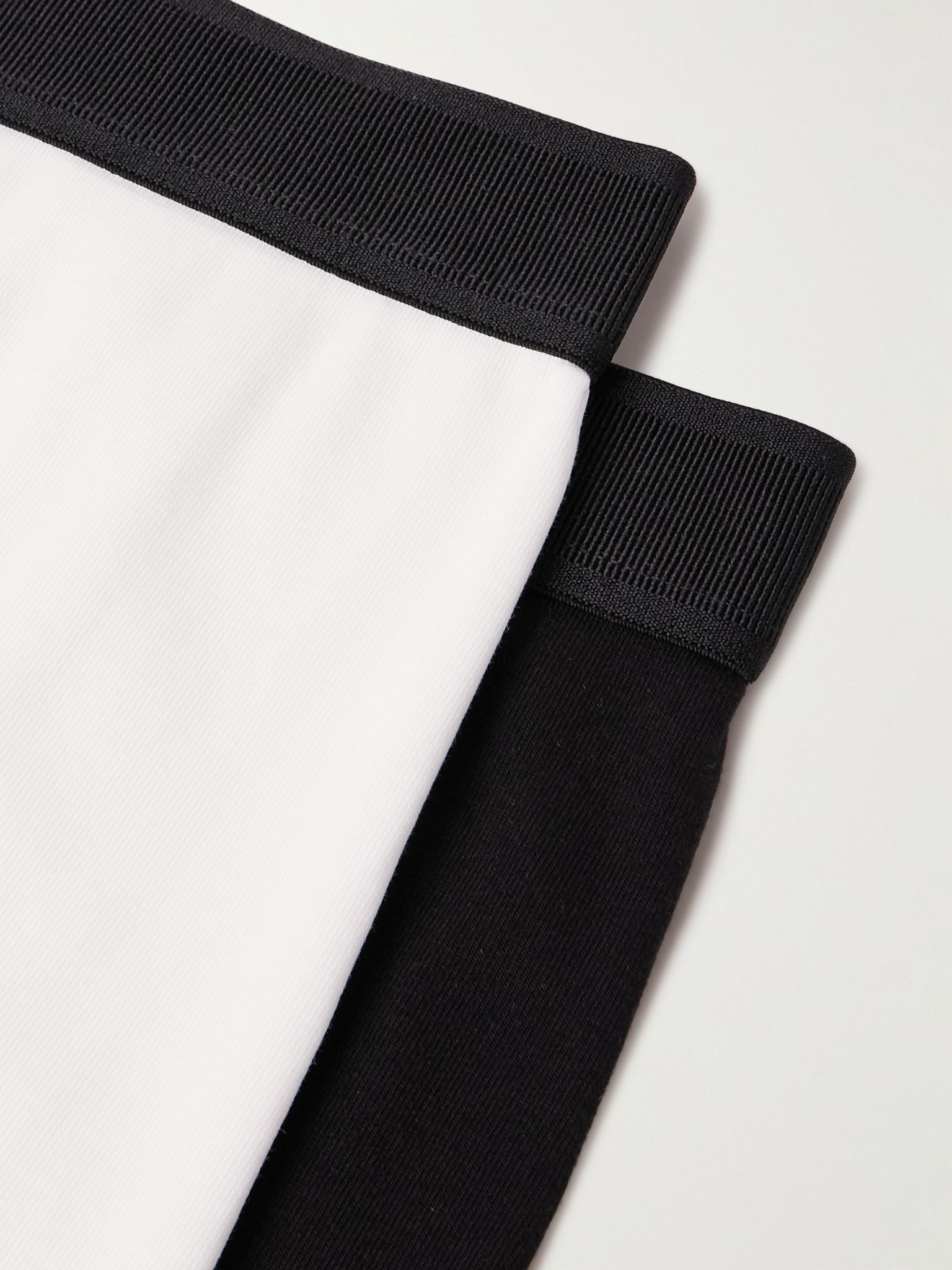 Two-Pack Stretch-Cotton Jersey Boxer Briefs Black - 4