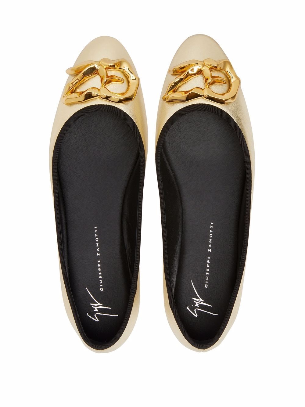 Amur logo-plaque ballerina pumps - 4