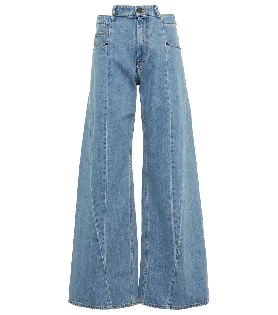 Décortiqué high-rise wide-leg jeans - 1