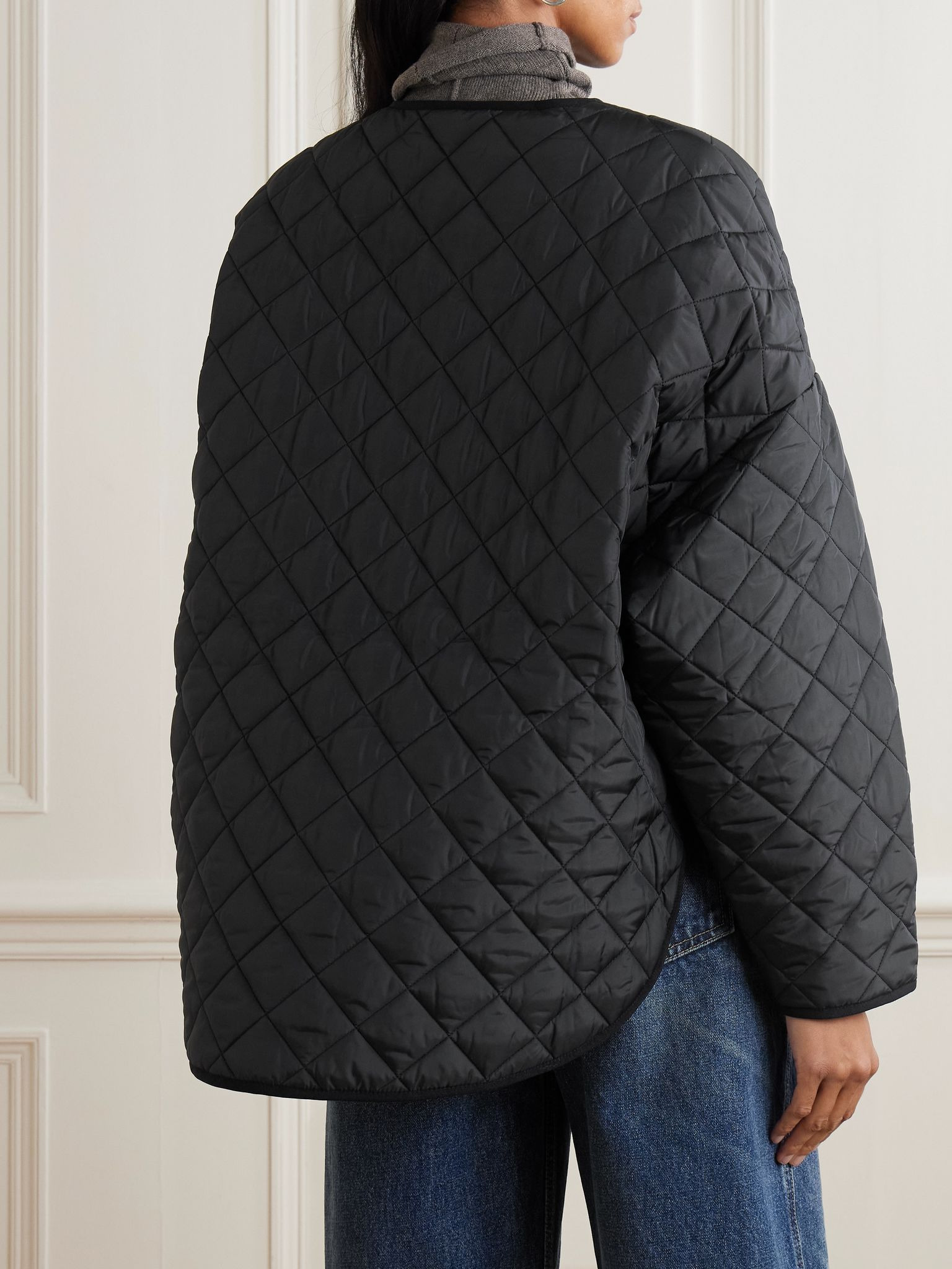 Quilted recycled-shell jacket Black - 4