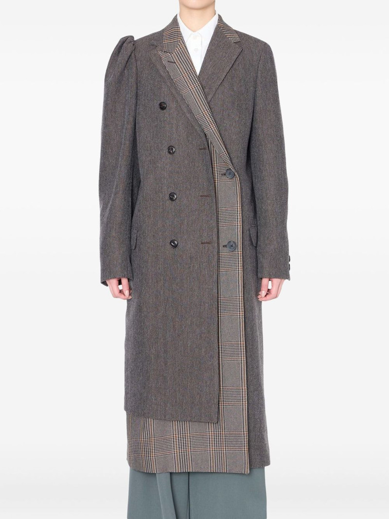 herringbone panelled coat 1