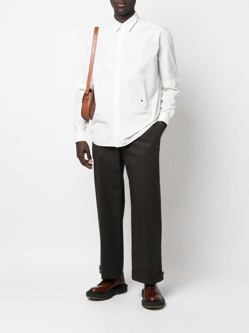 Étude detachable-sleeved cotton shirt outlook