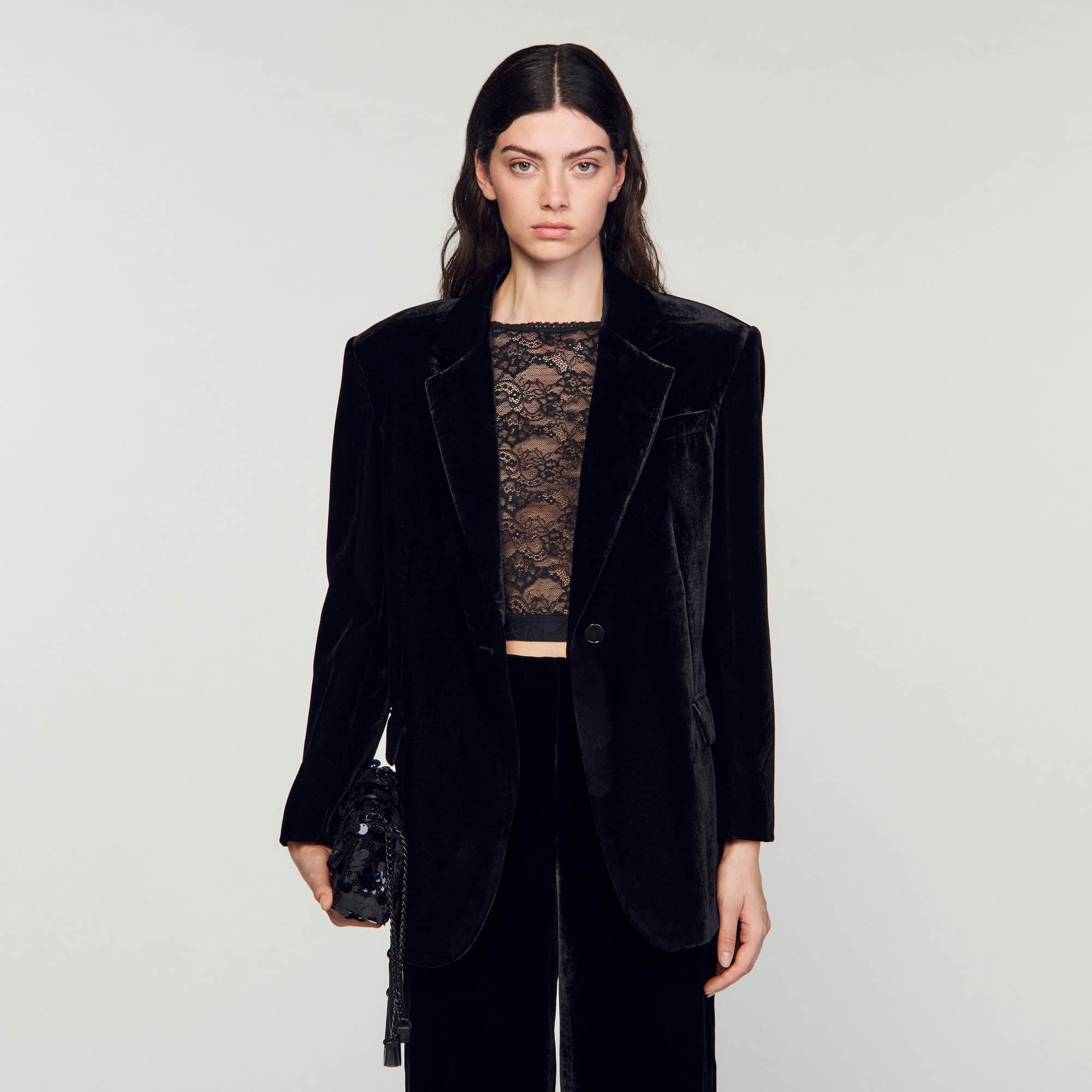 VELVET SUIT JACKET - 5