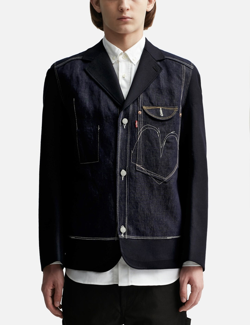 JUNYA WATANABE MAN X LEVIS SB DENIM WOOL JACKET 3