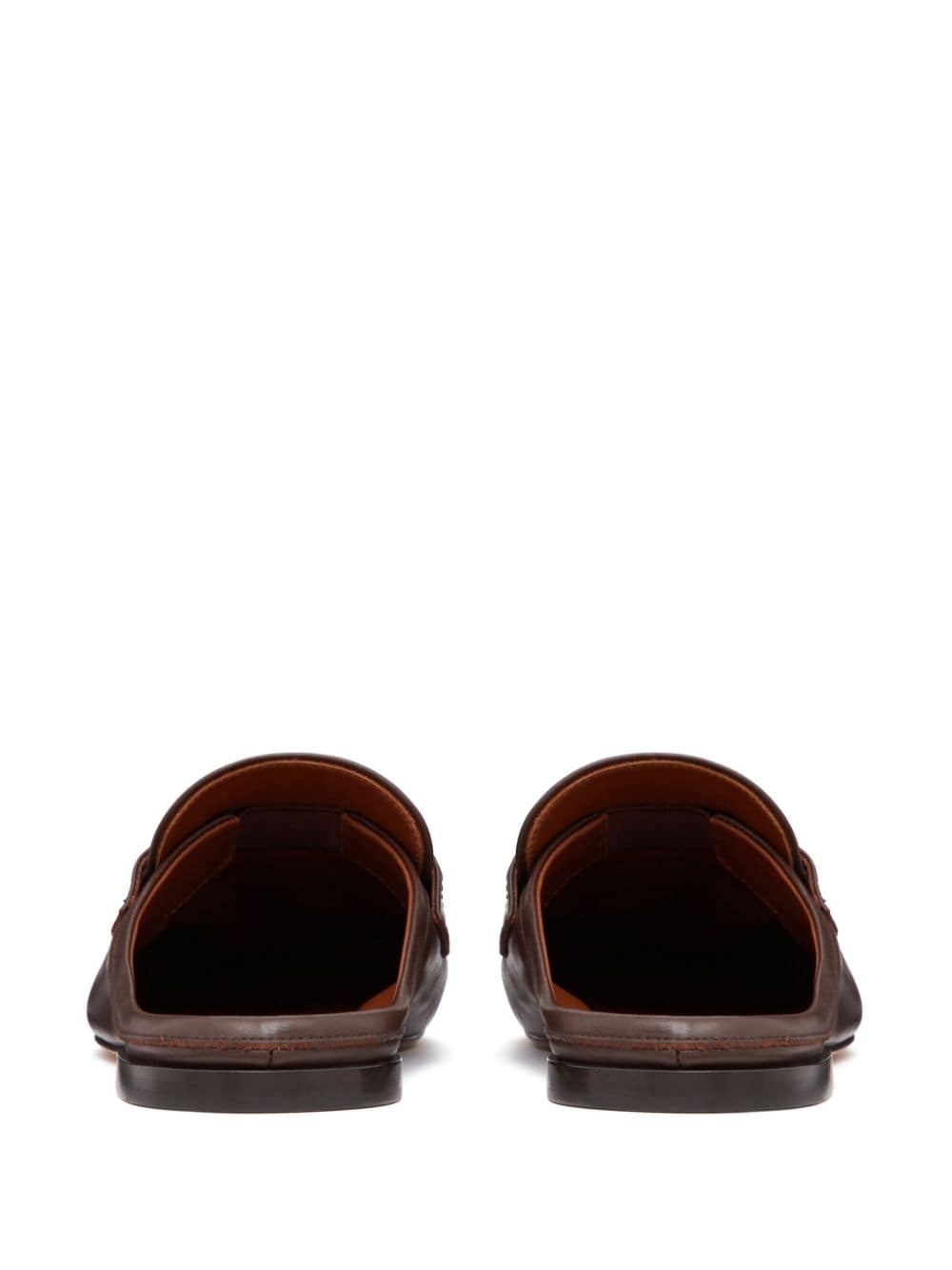 VLogo leather slippers - 3