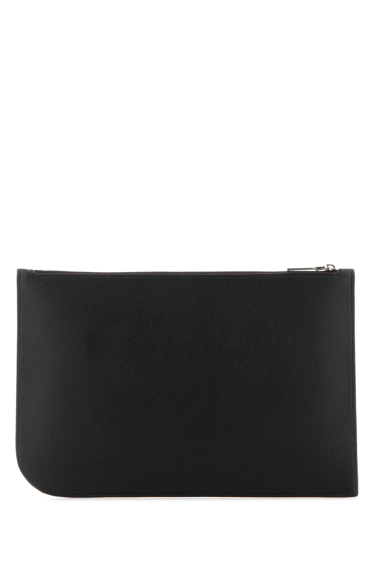 Alexander Mcqueen Men Black Leather Large Sling Pouch - 3