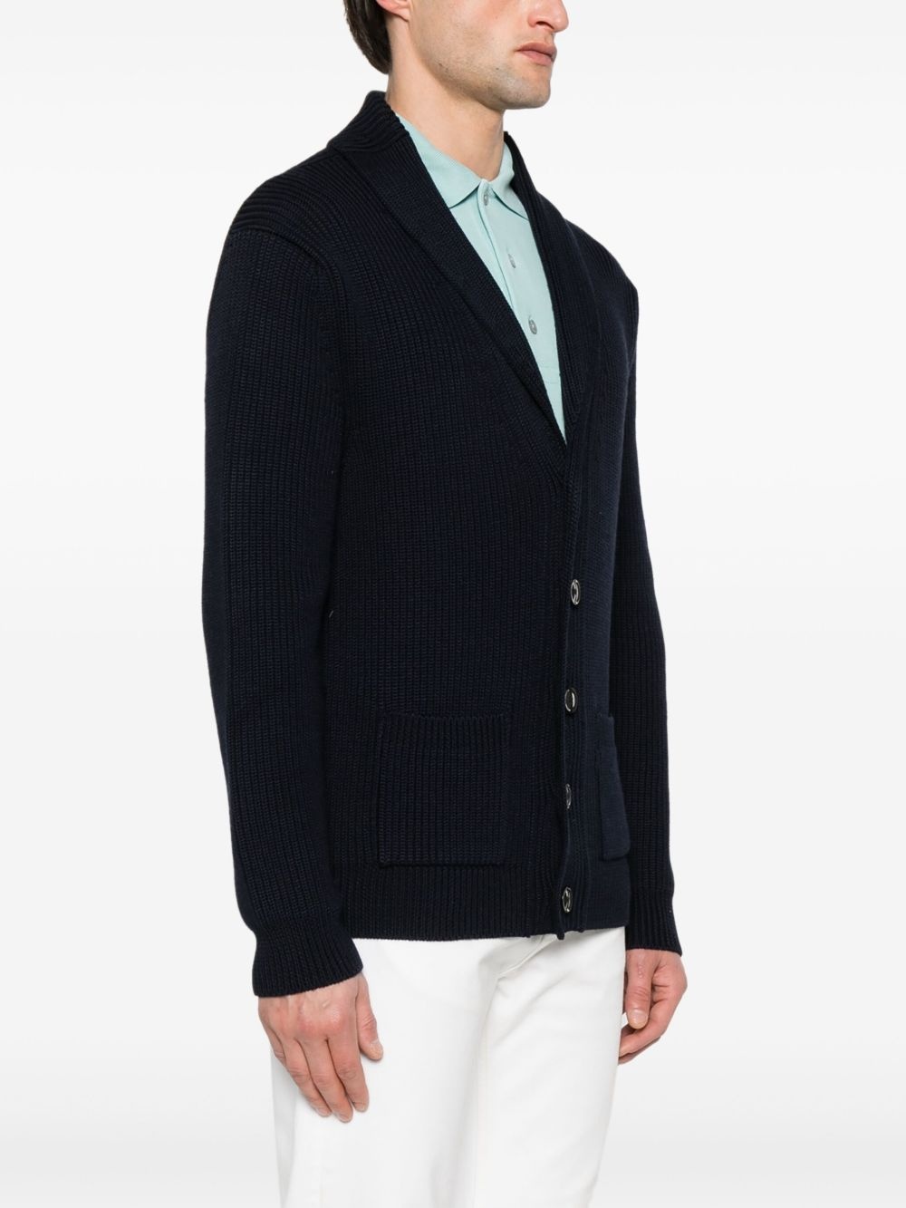 shawl-collar cardigan - 3