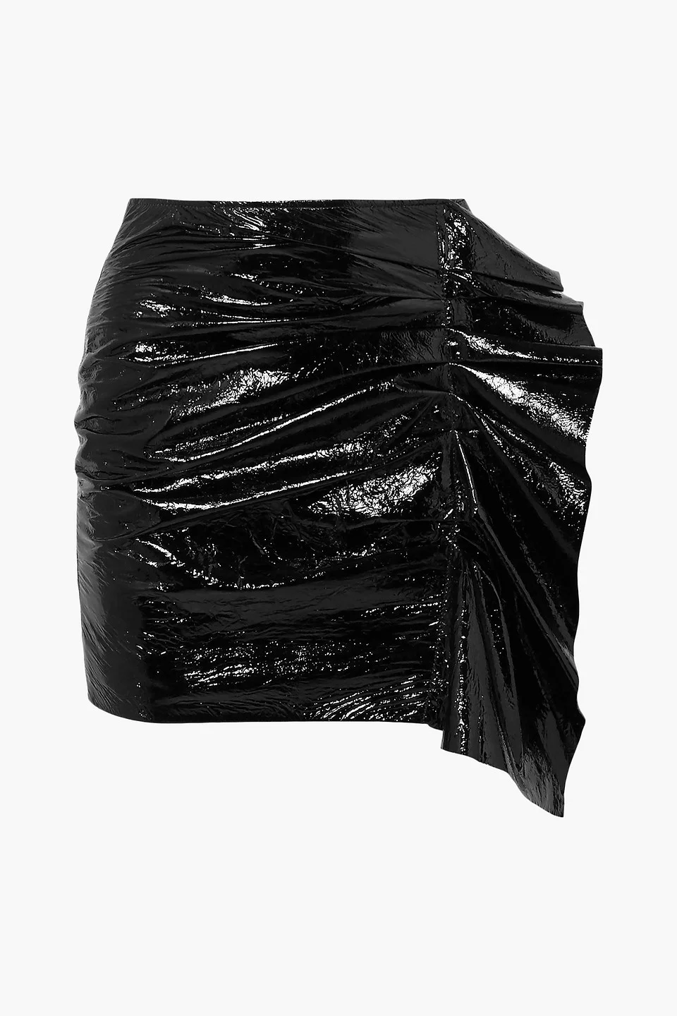Cracked patent-leather mini skirt - 1