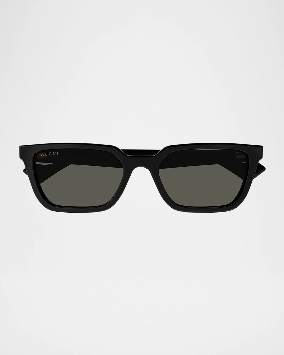 Men's Rectangle Plastic Sunglasses with Logo Detail - 1