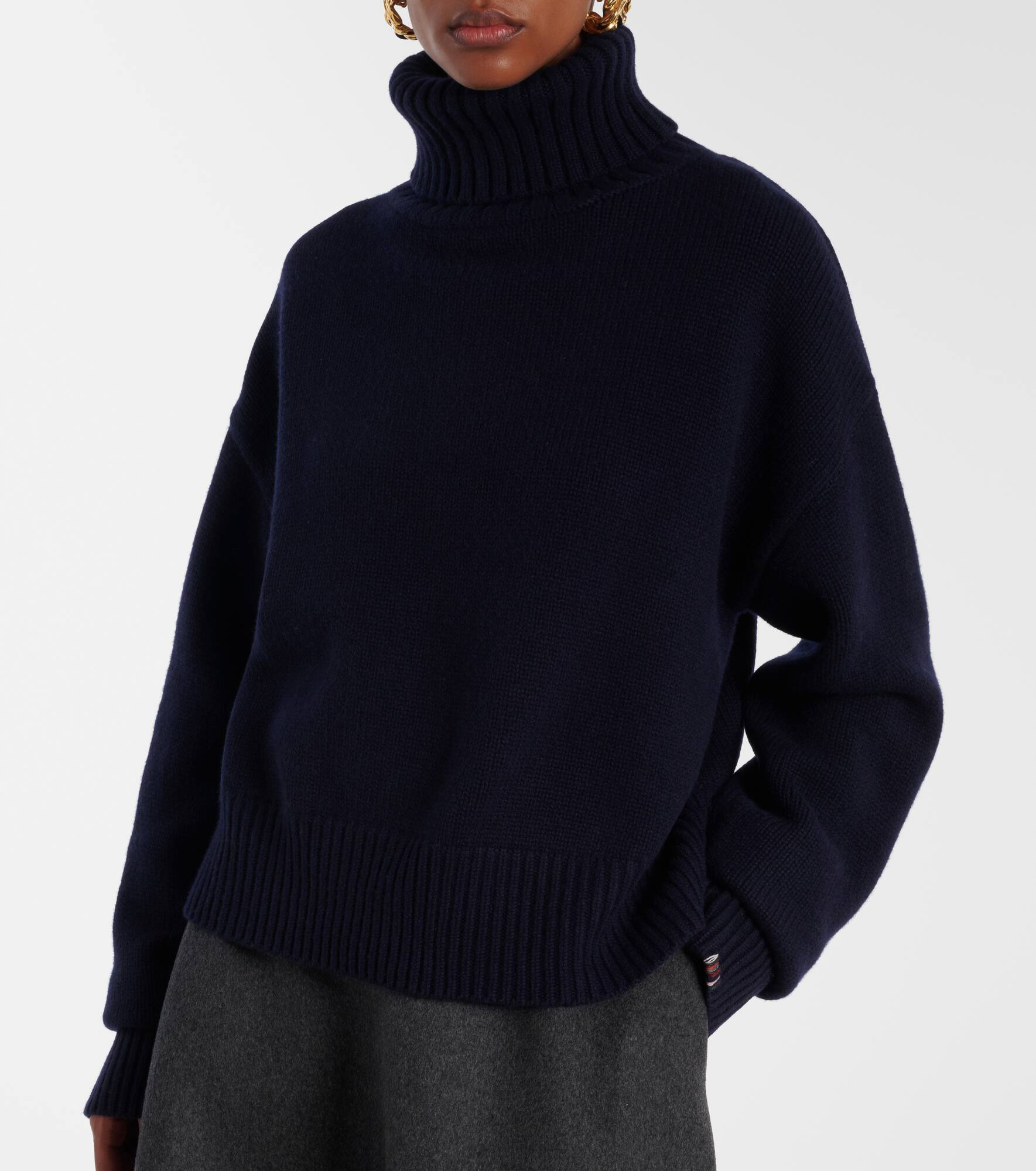 Crop Xtra cashmere turtleneck sweater - 6