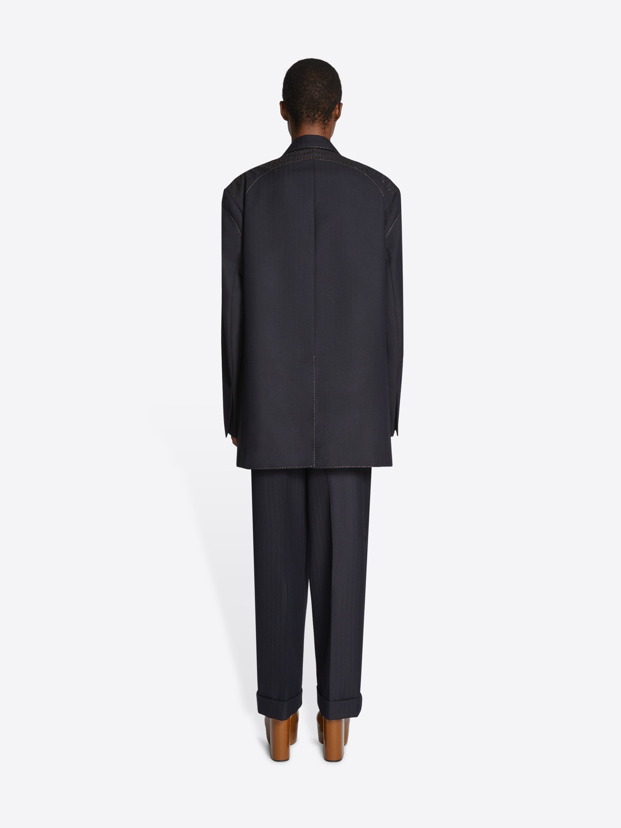 PLEATED WOOL PANTS - 4