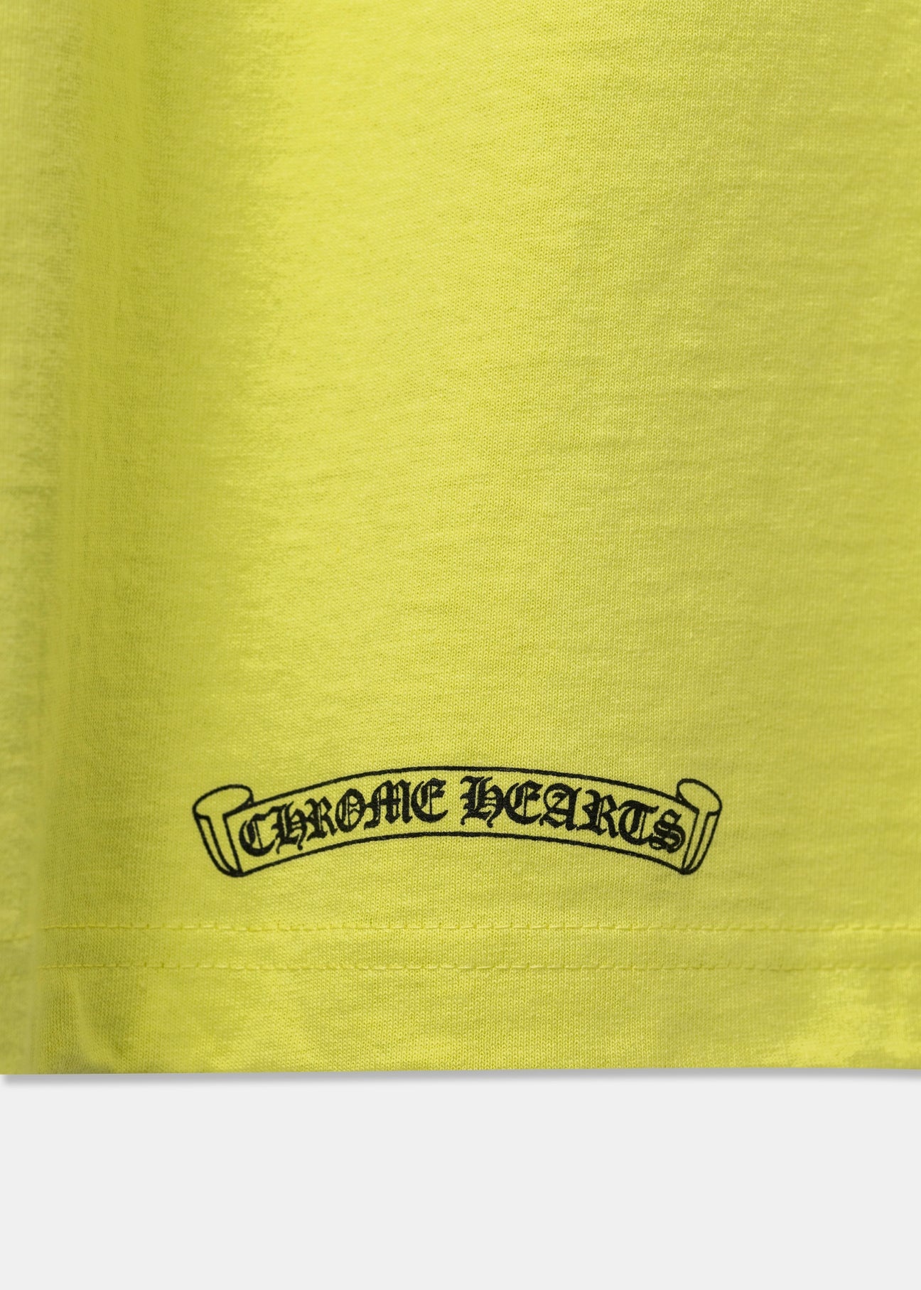 Neon Yellow Chrome Hearts x Matty Boy Chain Face T-Shirt - 5