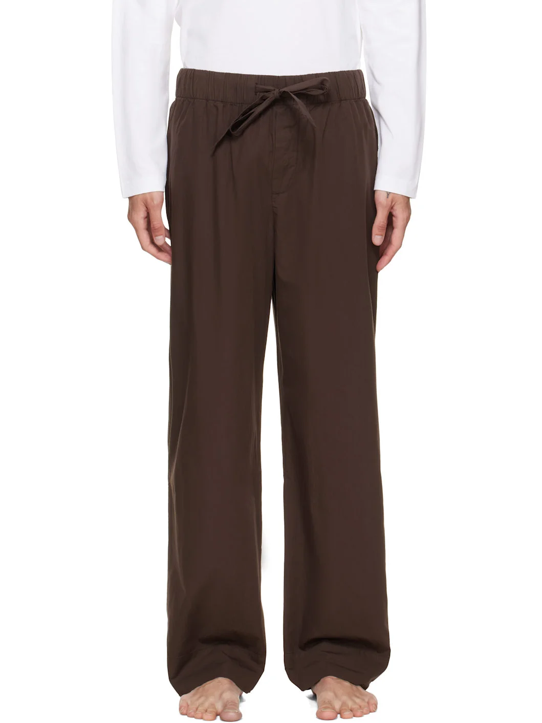 Brown Poplin Pyjama Pants - 1