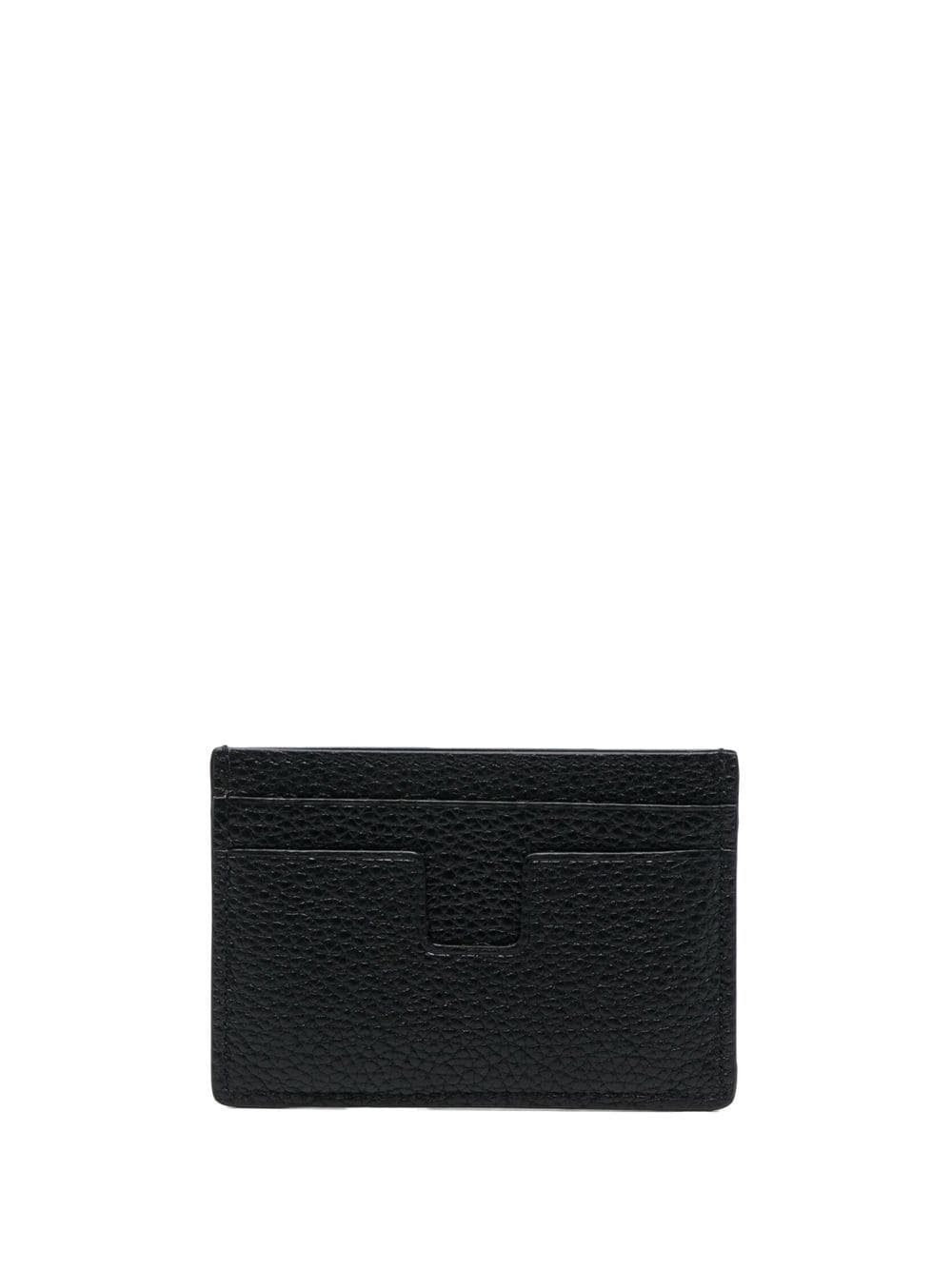 logo-print leather cardholder - 2