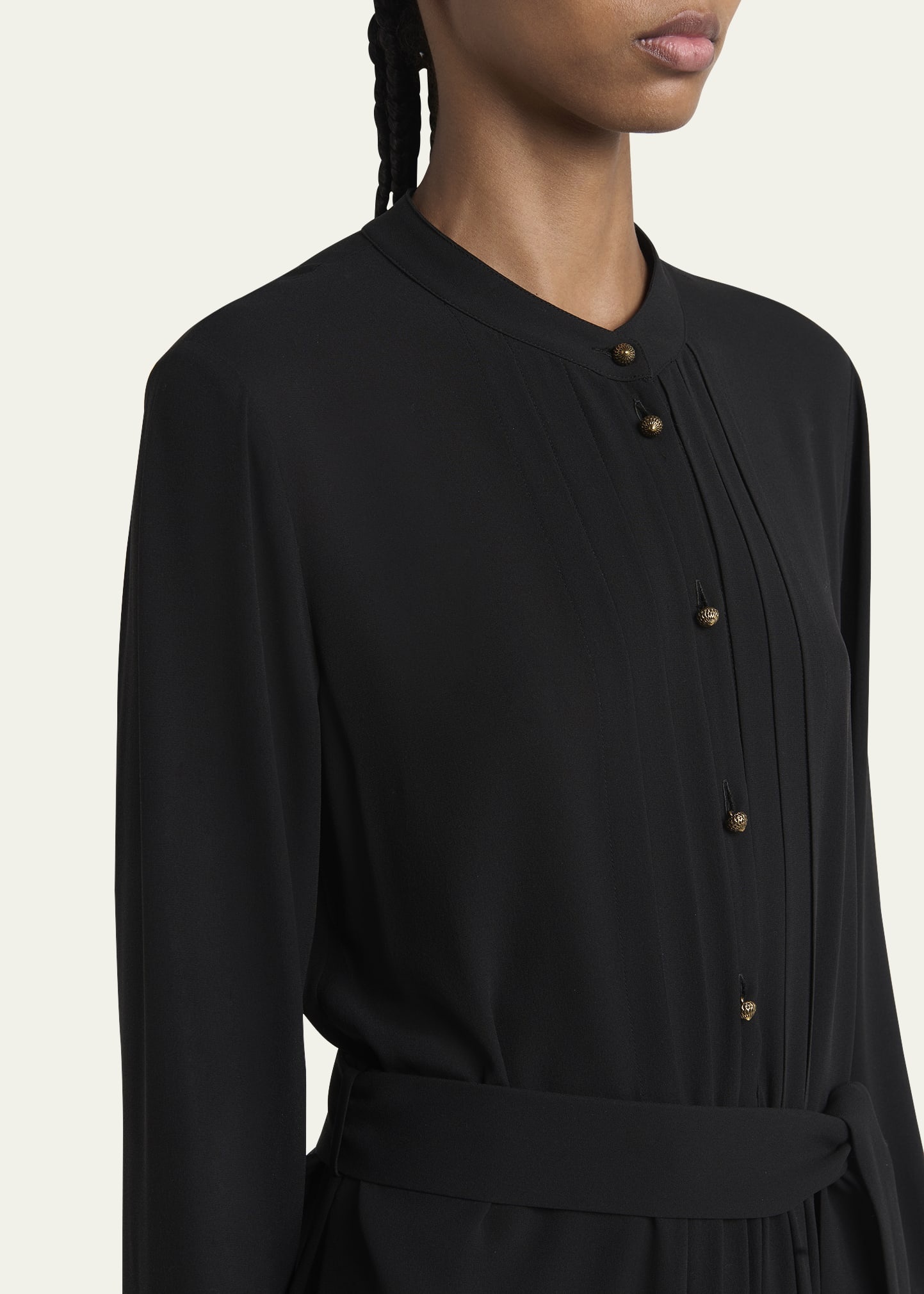 Hattie Sable Silk Crepe Shirtdress - 5