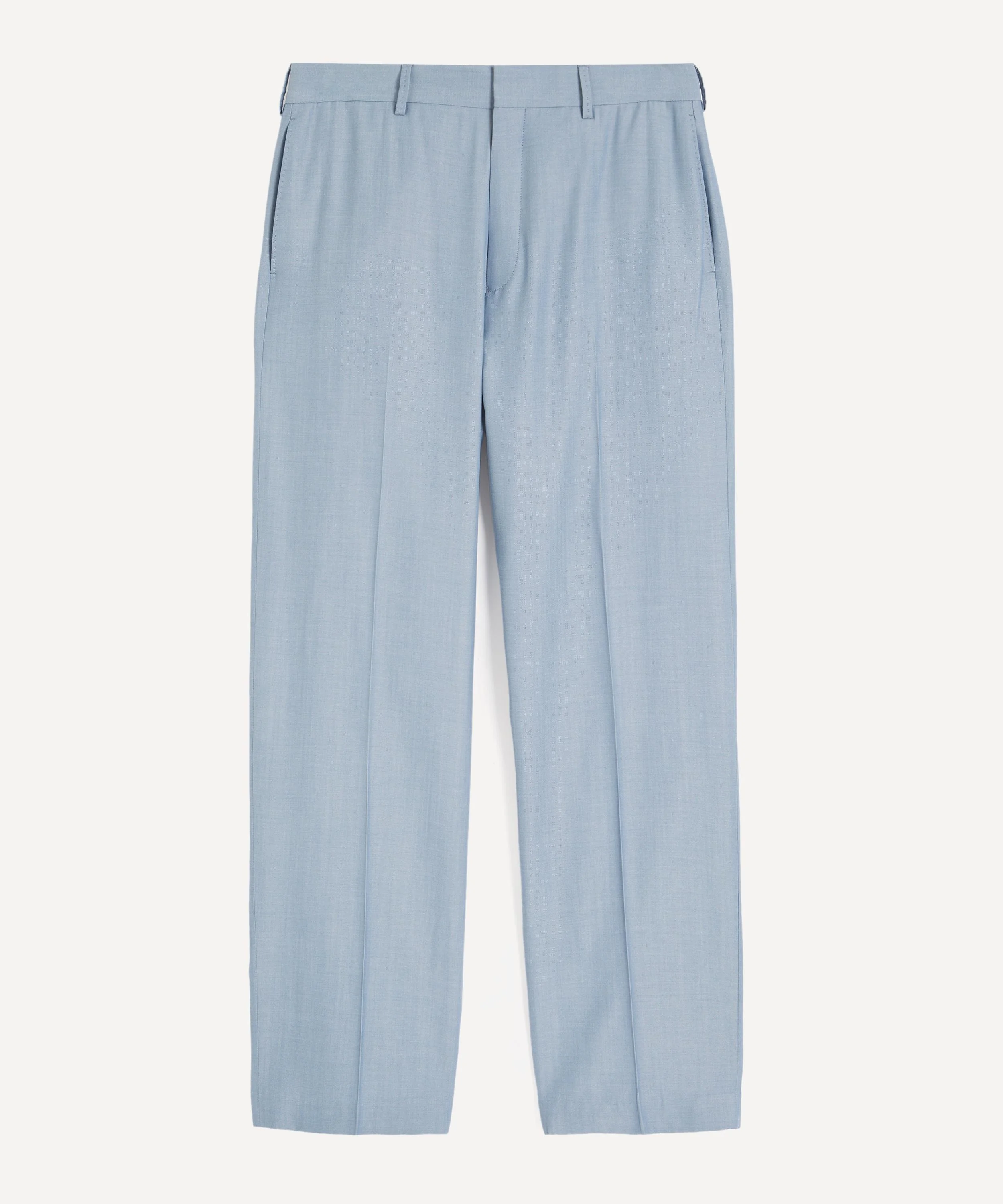 Blue Wool-Viscose Trousers - 1