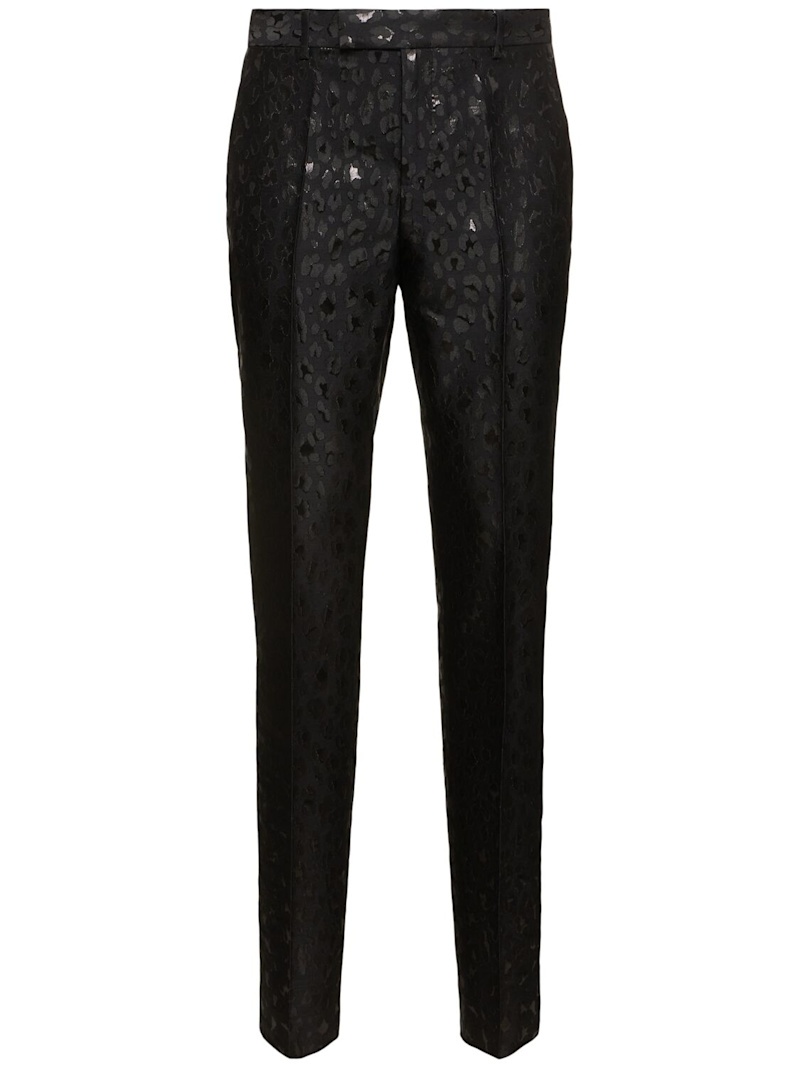 Jacquard lurex pants - 1