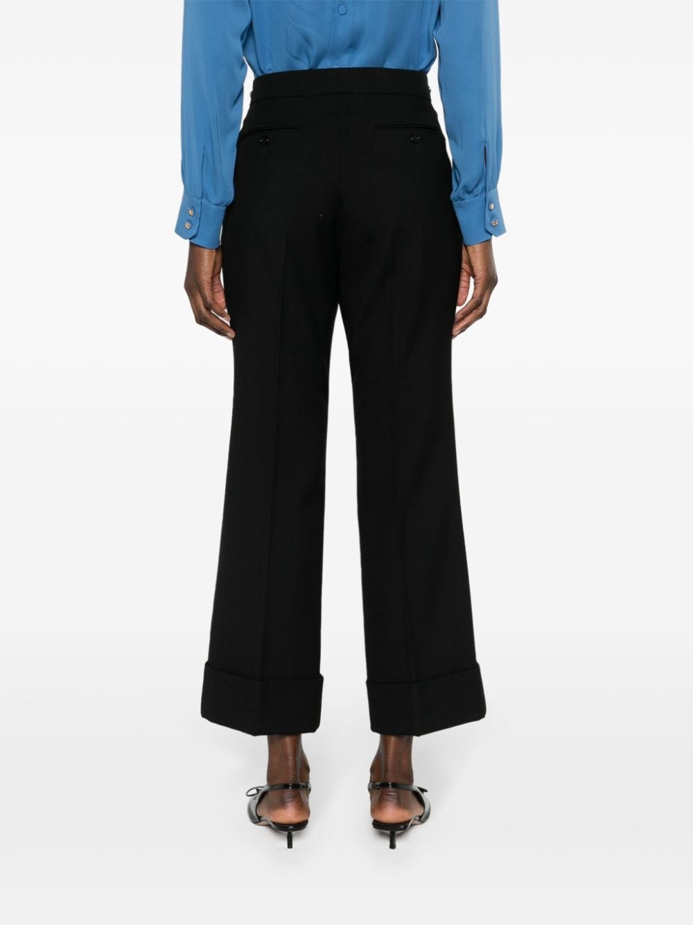 Horsebit-detail wool trousers - 4