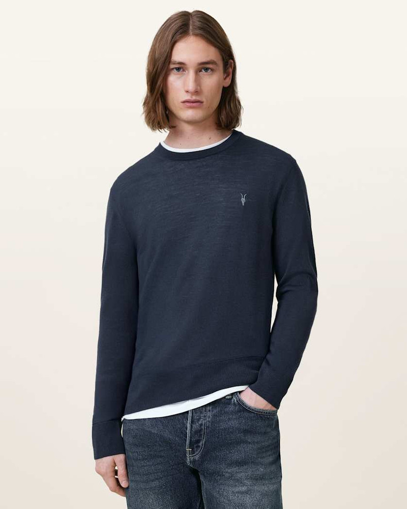 ALLSAINTS MODE MERINO CREW NECK RAMSKULL SWEATER outlook
