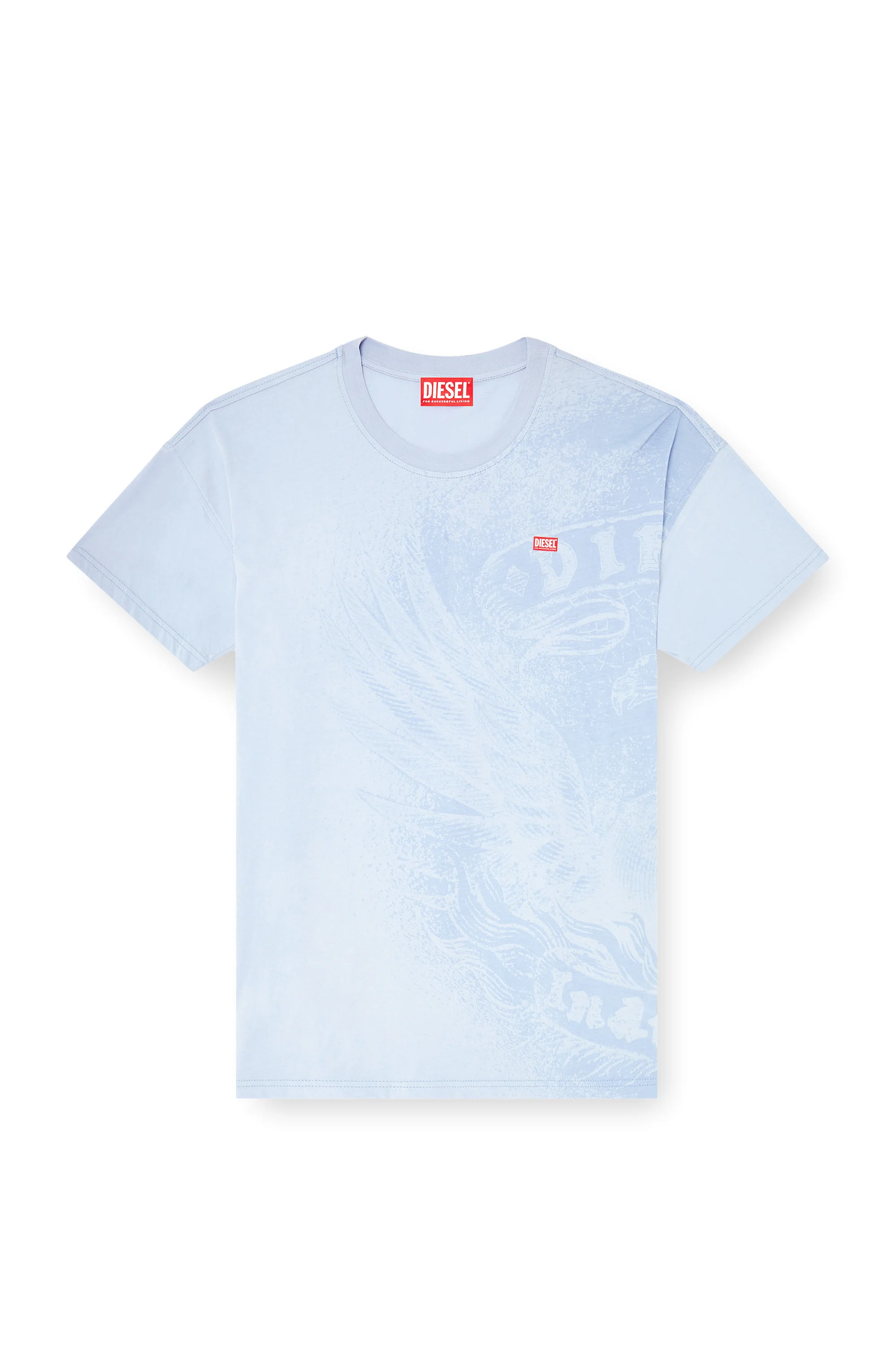RELAXED T-SHIRT WITH PIGMENT PRINTS - 1