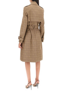 トレンチコート VERSACE VERSACE ALLOVER JACQUARD CANVAS TRENCH COAT Versace Versace Allover-jacquard Trench Coat | Brown | FARFETCH