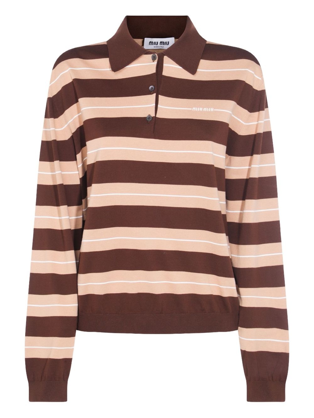 striped polo top - 1