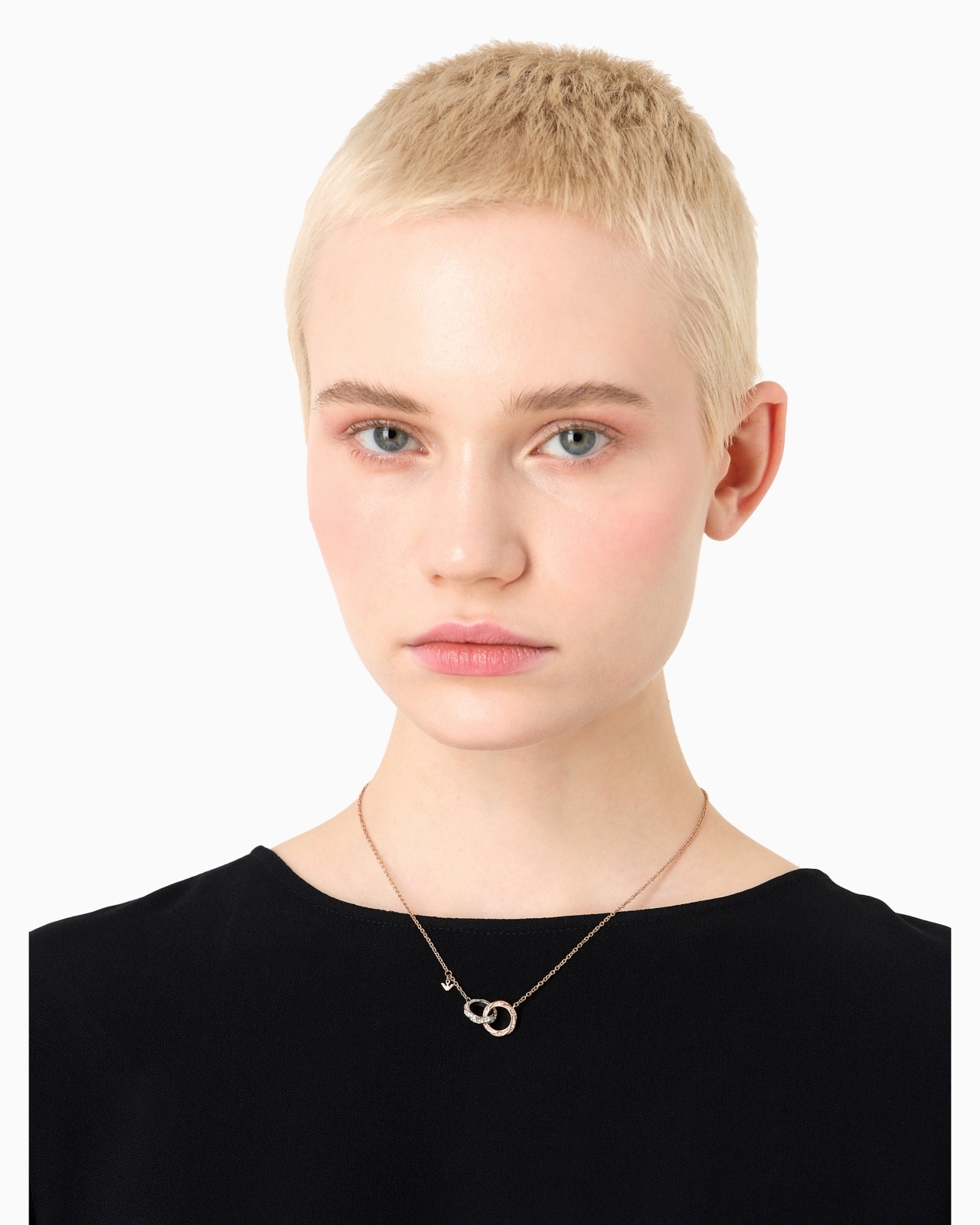 TWO-TONE STAINLESS STEEL CHAIN NECKLACE - 4