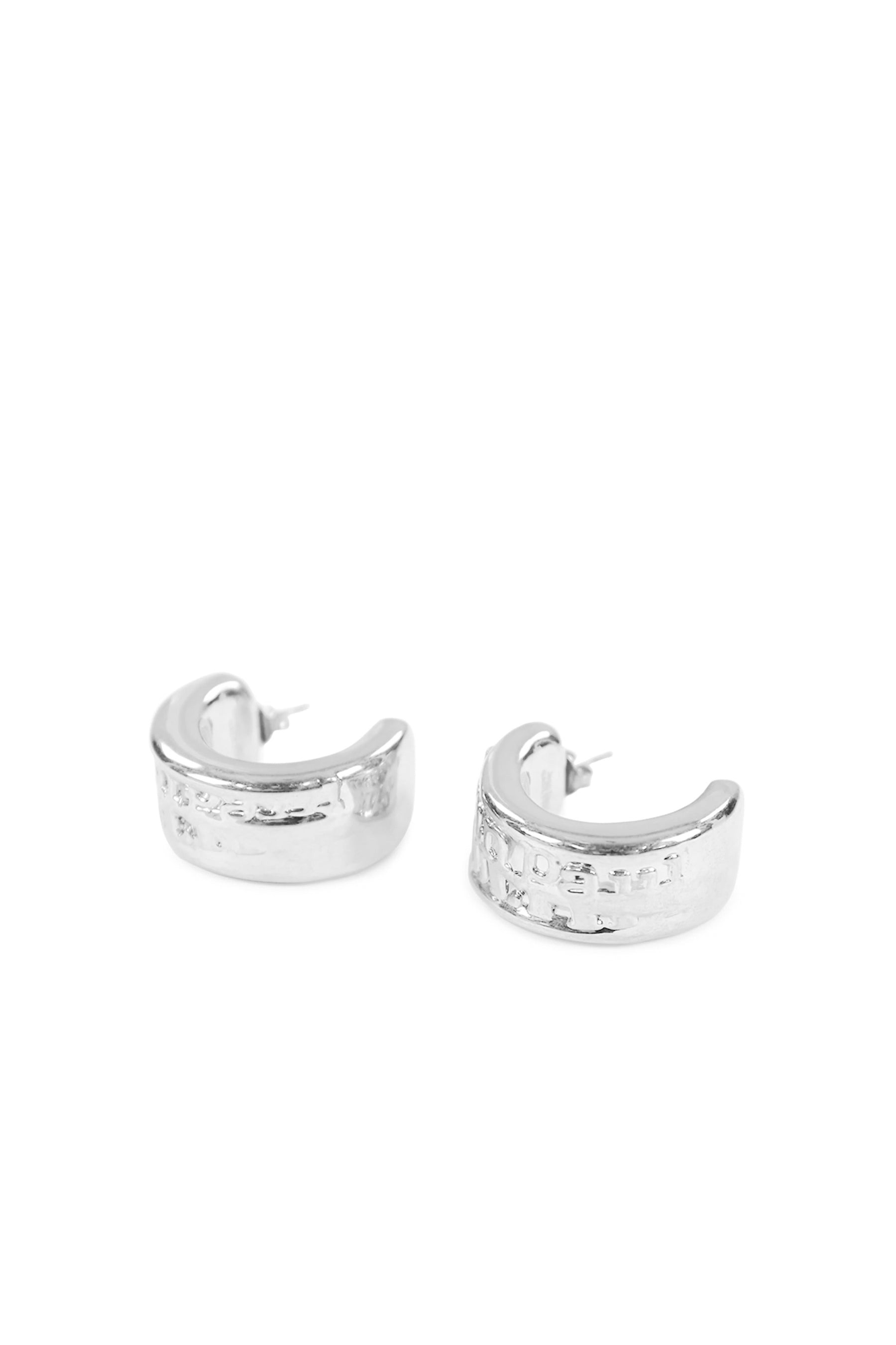 LOGO EARRINGS / SIL - 2
