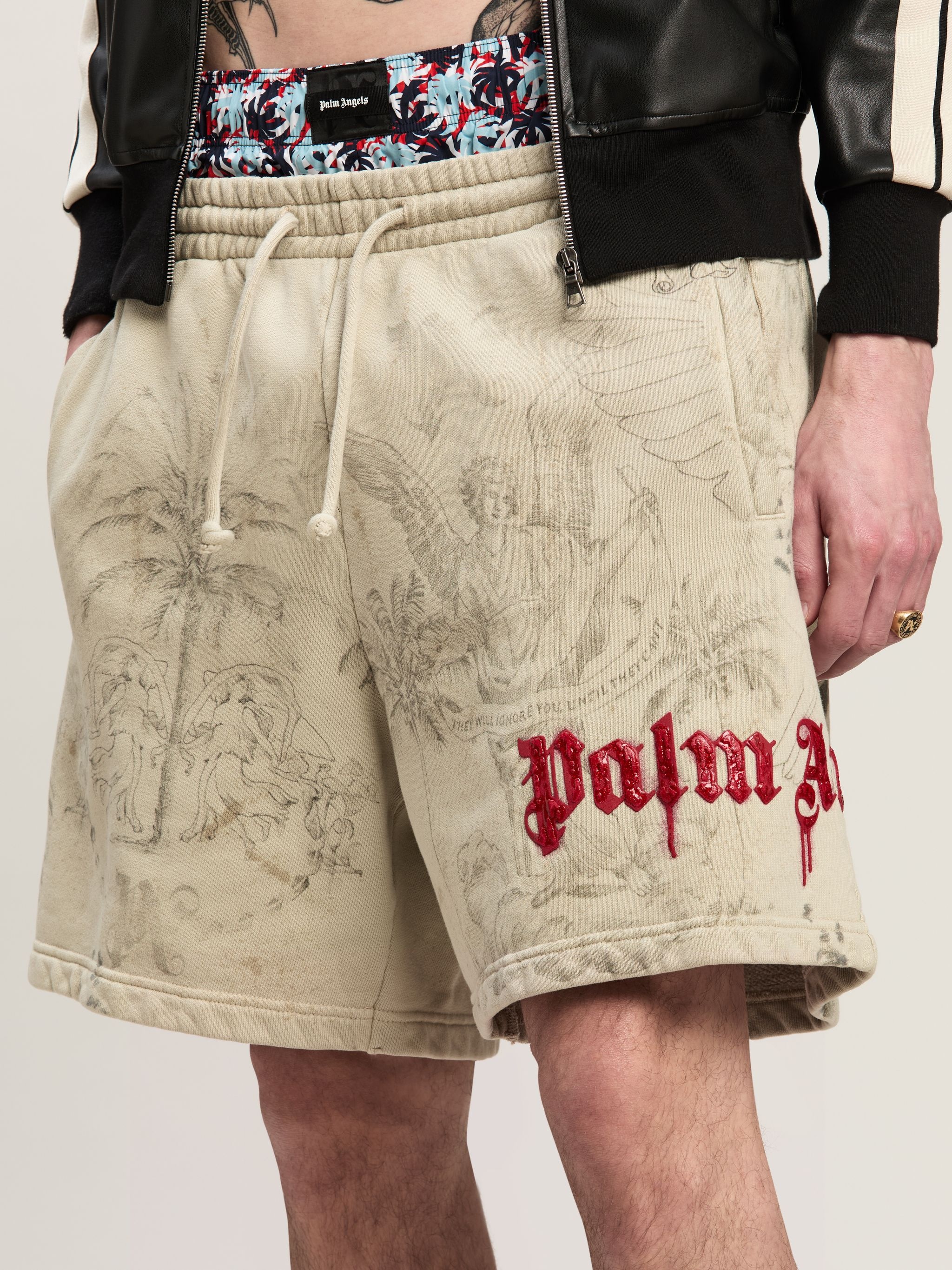 PENCIL ALL OVER SWEATSHORTS - 6