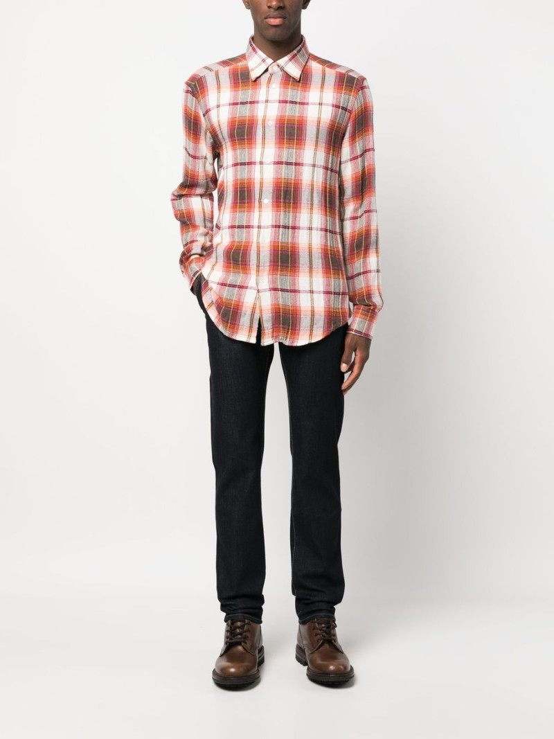BARENA plaid-check pattern shirt outlook