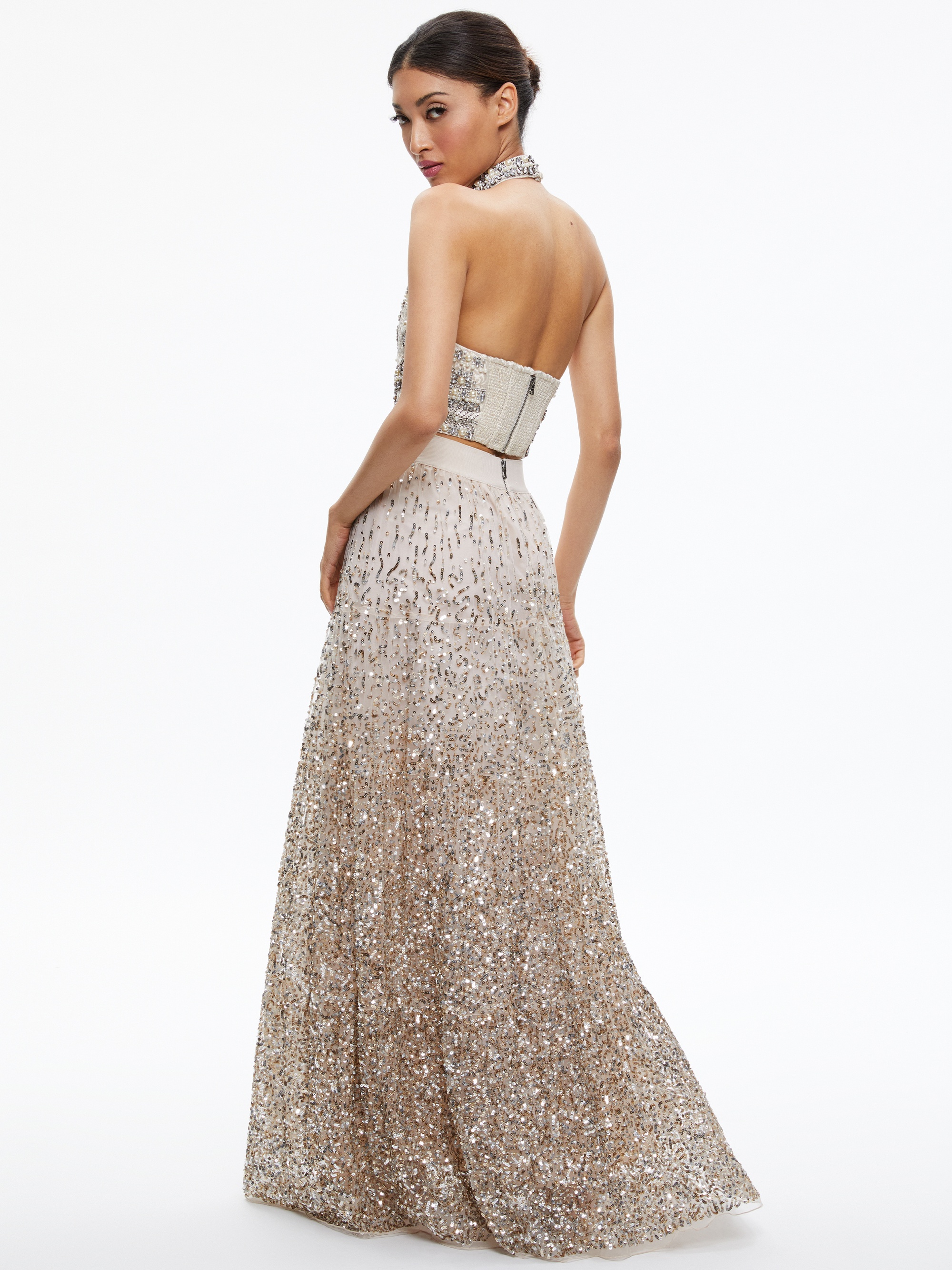 CATRINA SEQUIN EMBELLISHED GOWN SKIRT - 3