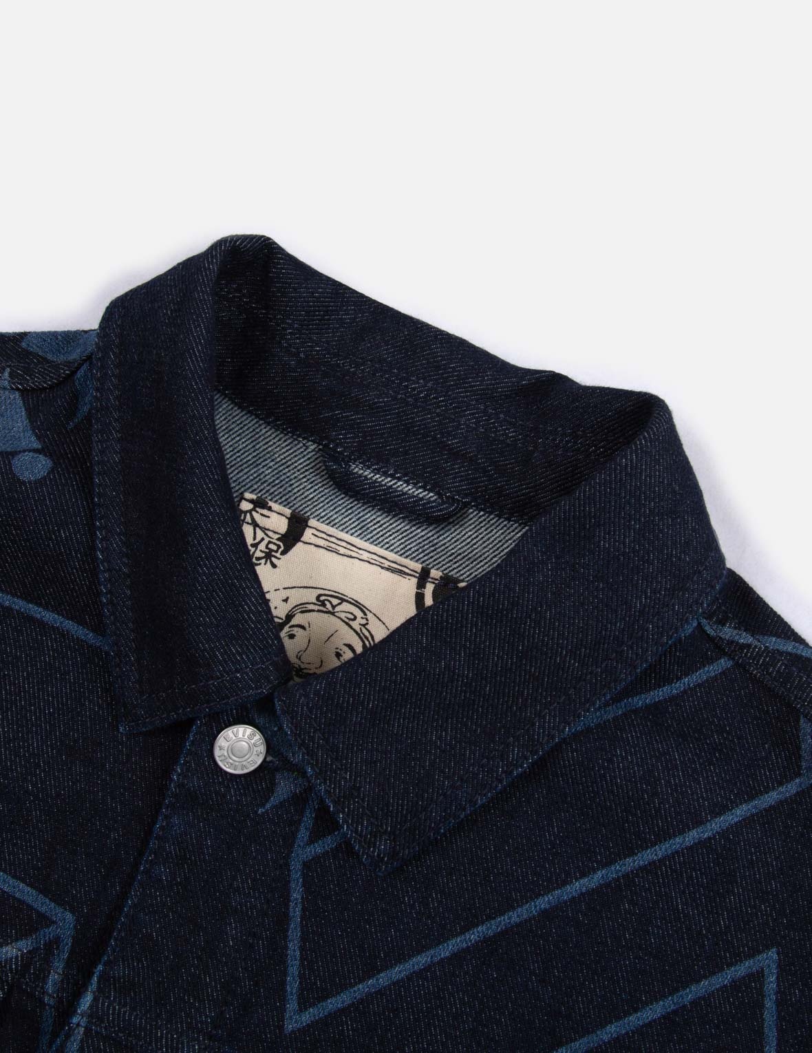 LOGO MONOGRAM DISCHARGED PRINT DENIM JACKET - 7