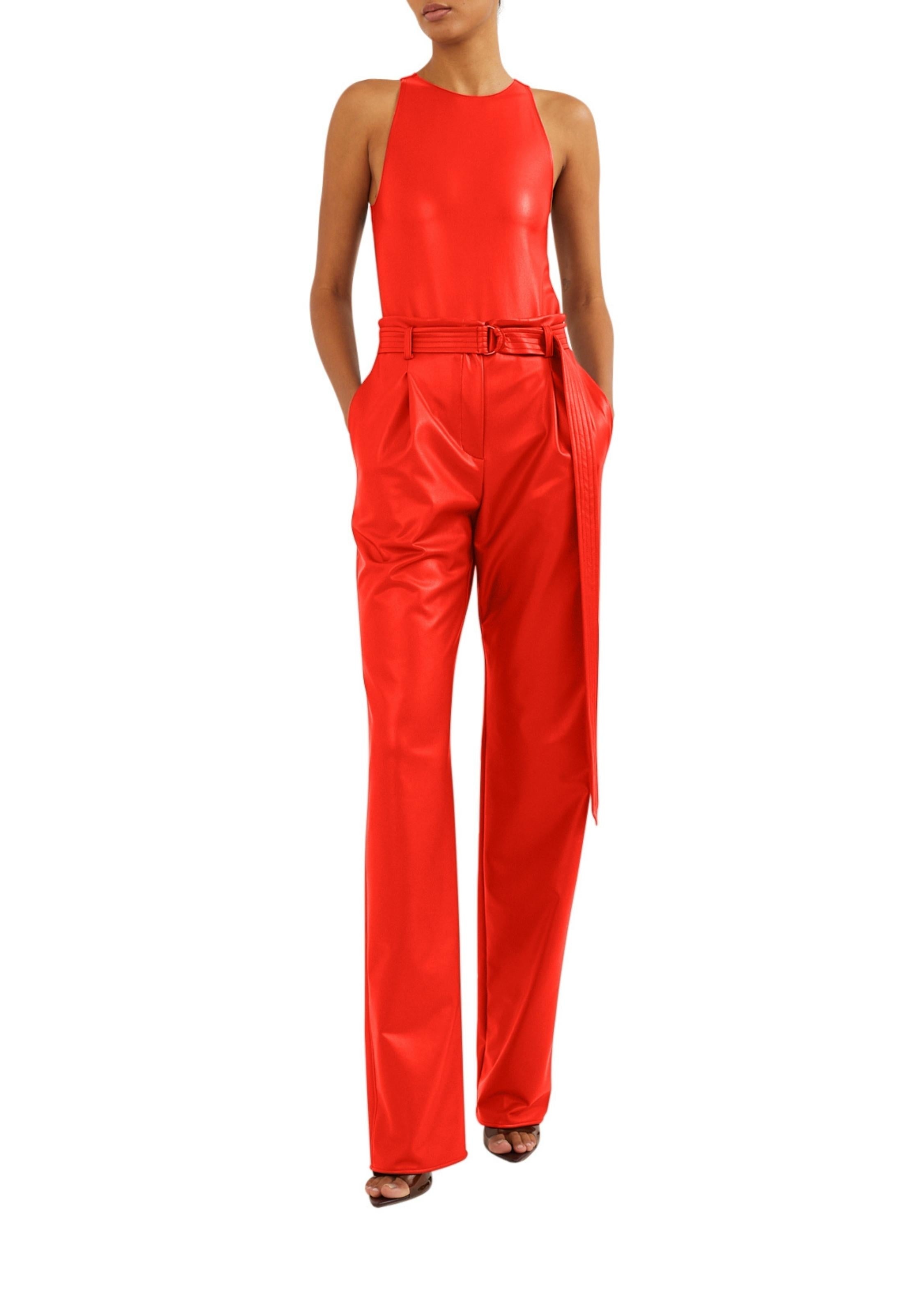 Faux Leather Bodysuit - 3