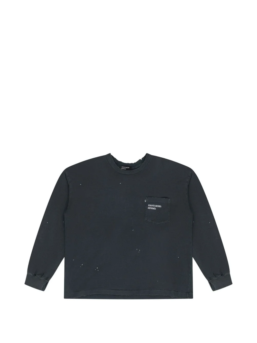 distressed long-sleeve T-shirt - 1
