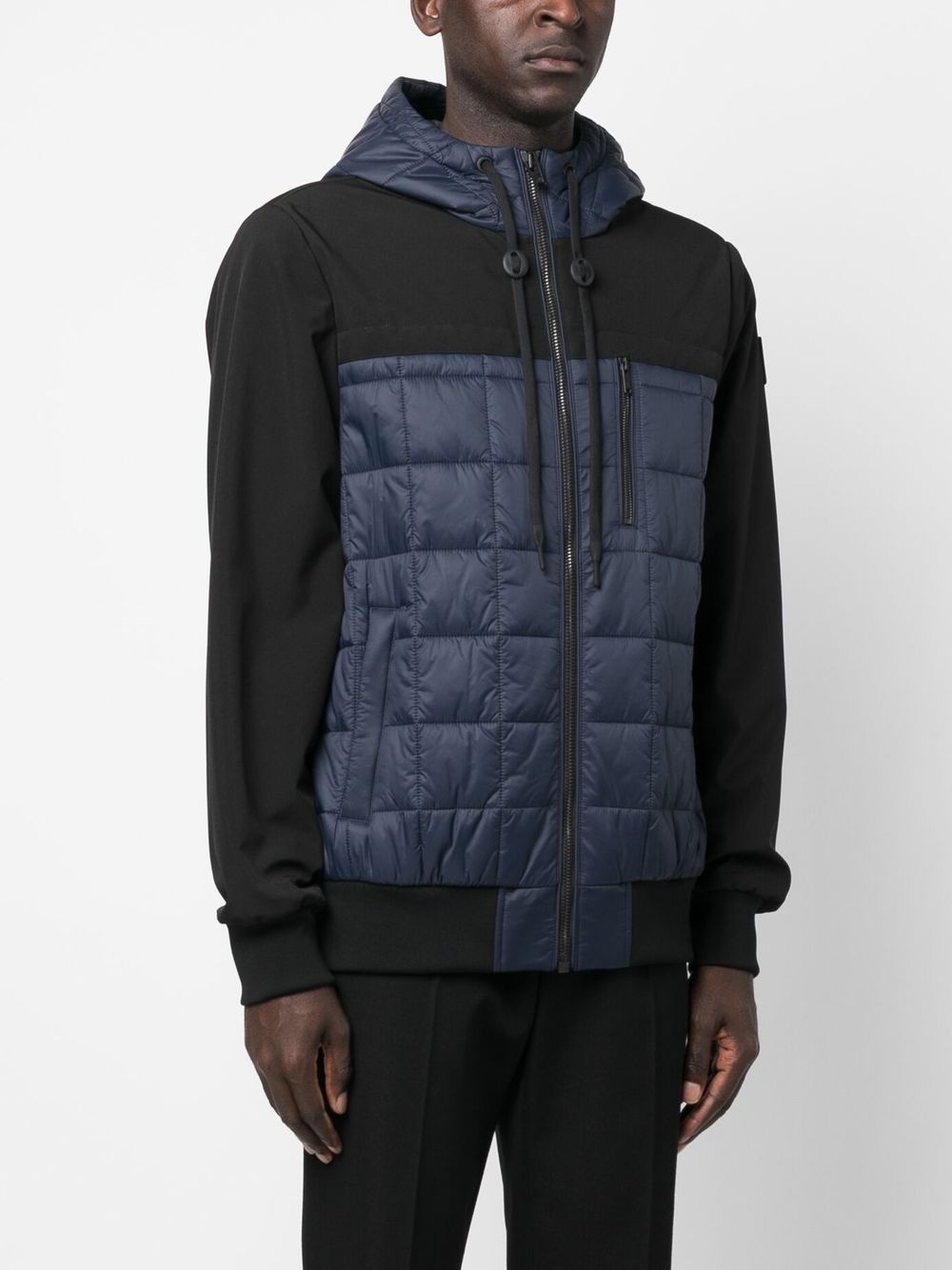 panelled hooded padded jacket - 3