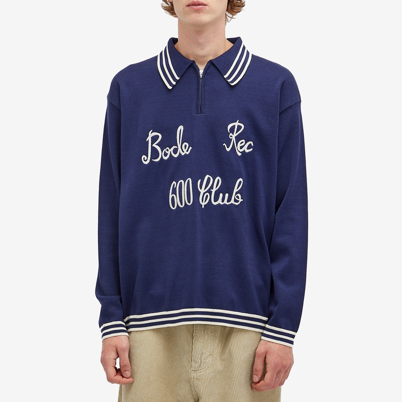 BODE BODE Club Long Sleeve Zip Polo outlook