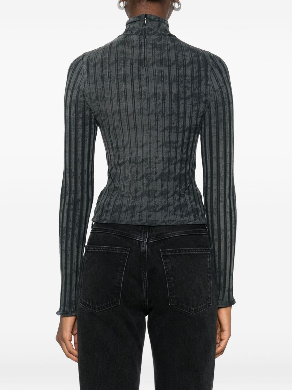 ribbed high-neck top - 4