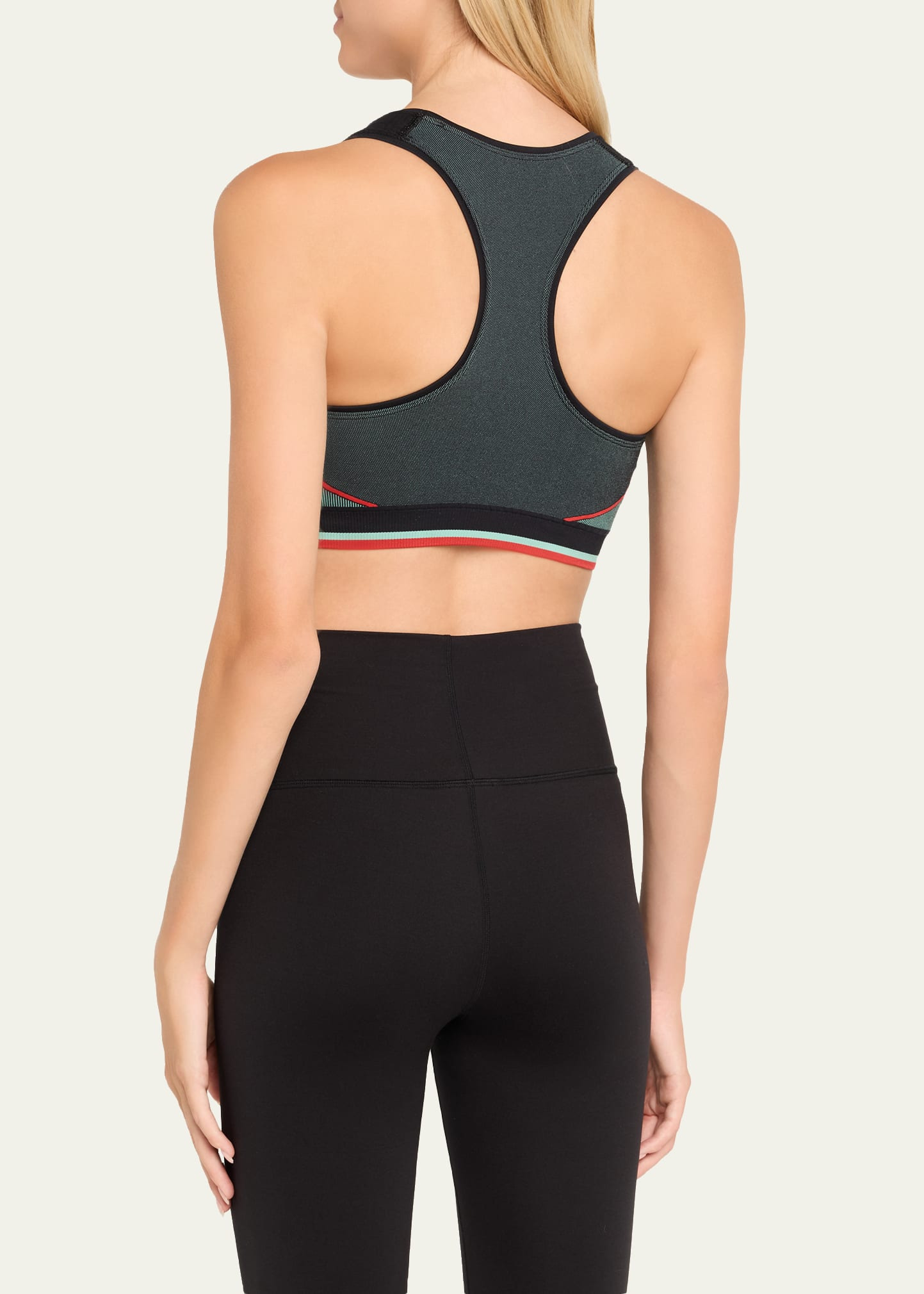 Check Jacquard Seamless Sports Bra - 3