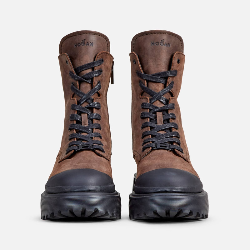 Combat Boots Hogan H619 Brown 4