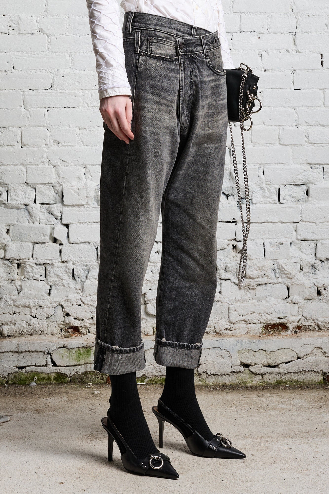 Crossover Jean - Leyton Black | R13 Denim - 4
