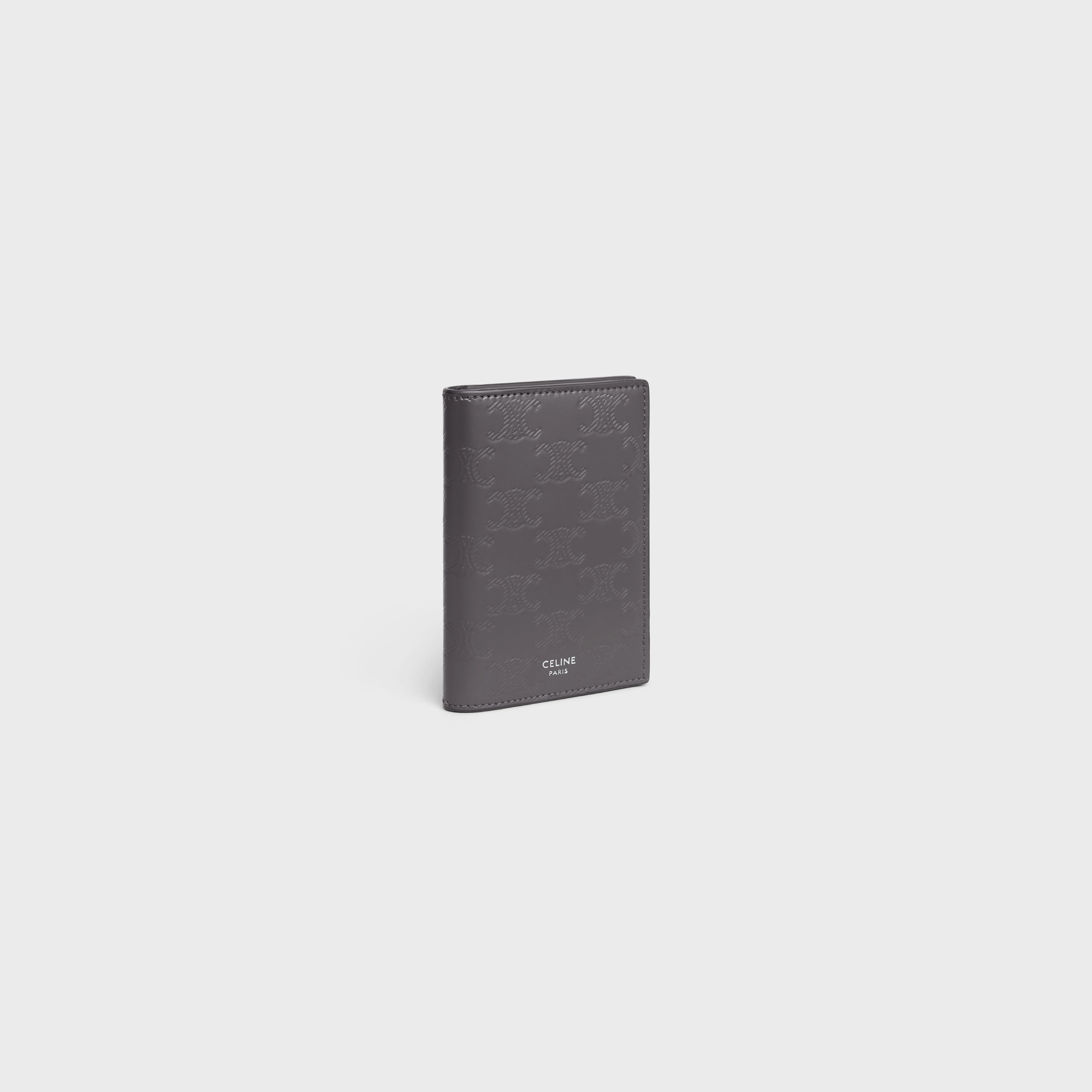 VERTICAL CARD HOLDER in Calfskin with triomphe embossed - 2