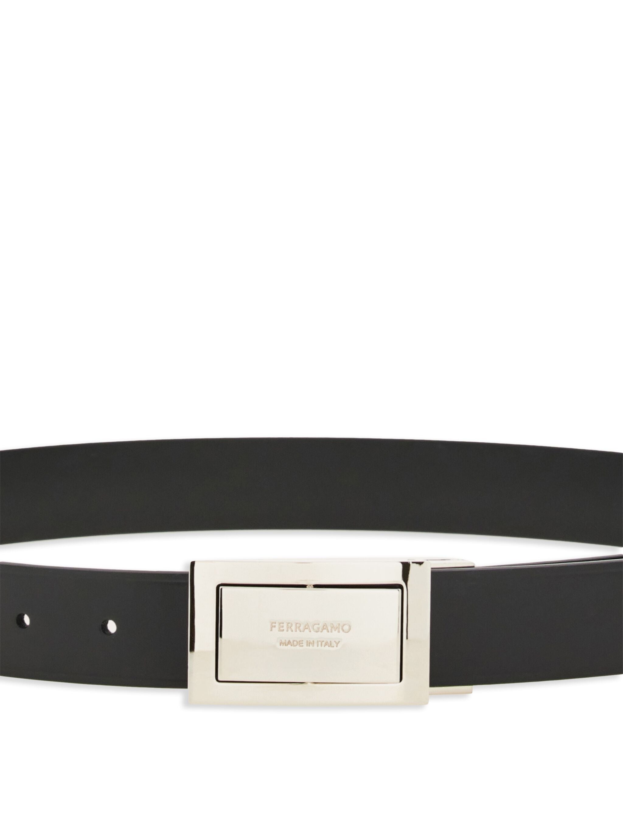 Reversible-buckle Leather Belt - 4