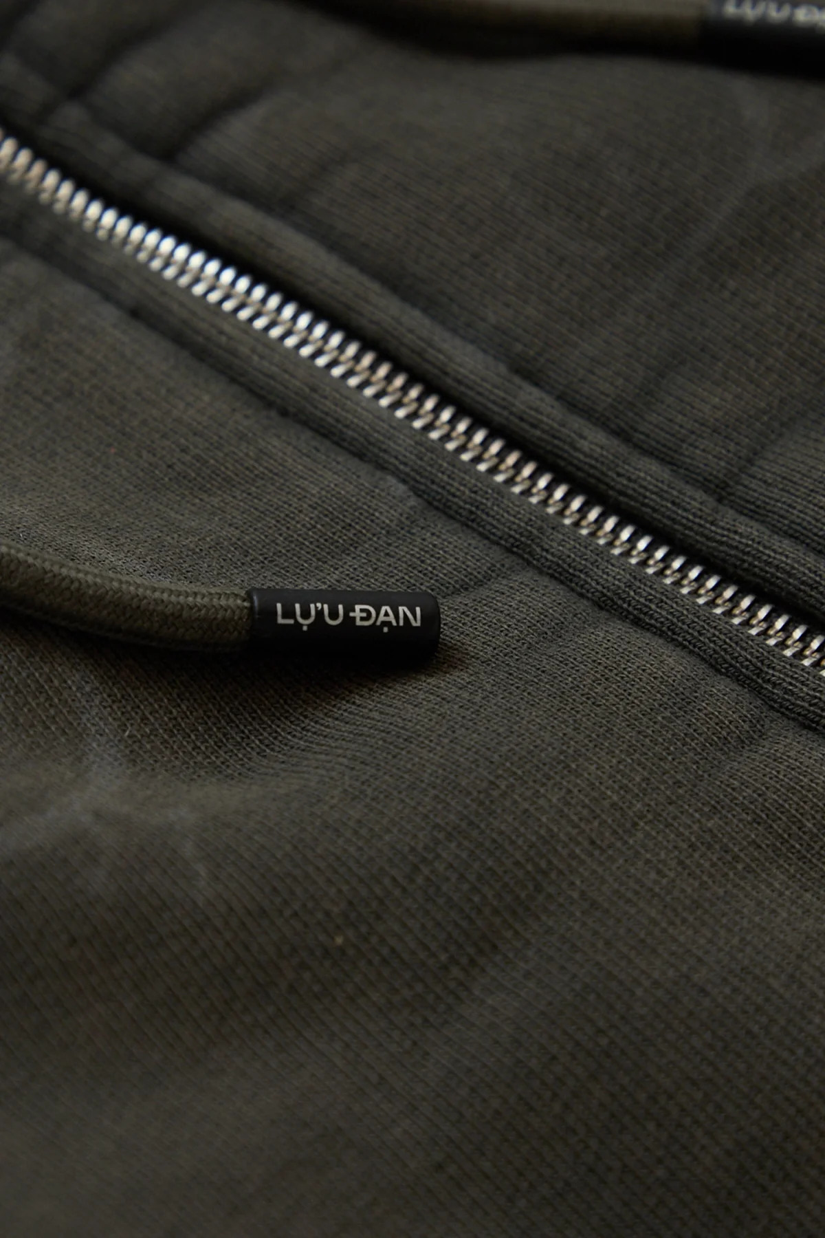 Lu'u Dan  Washed Out Zip Up Hoodie Grey - 5