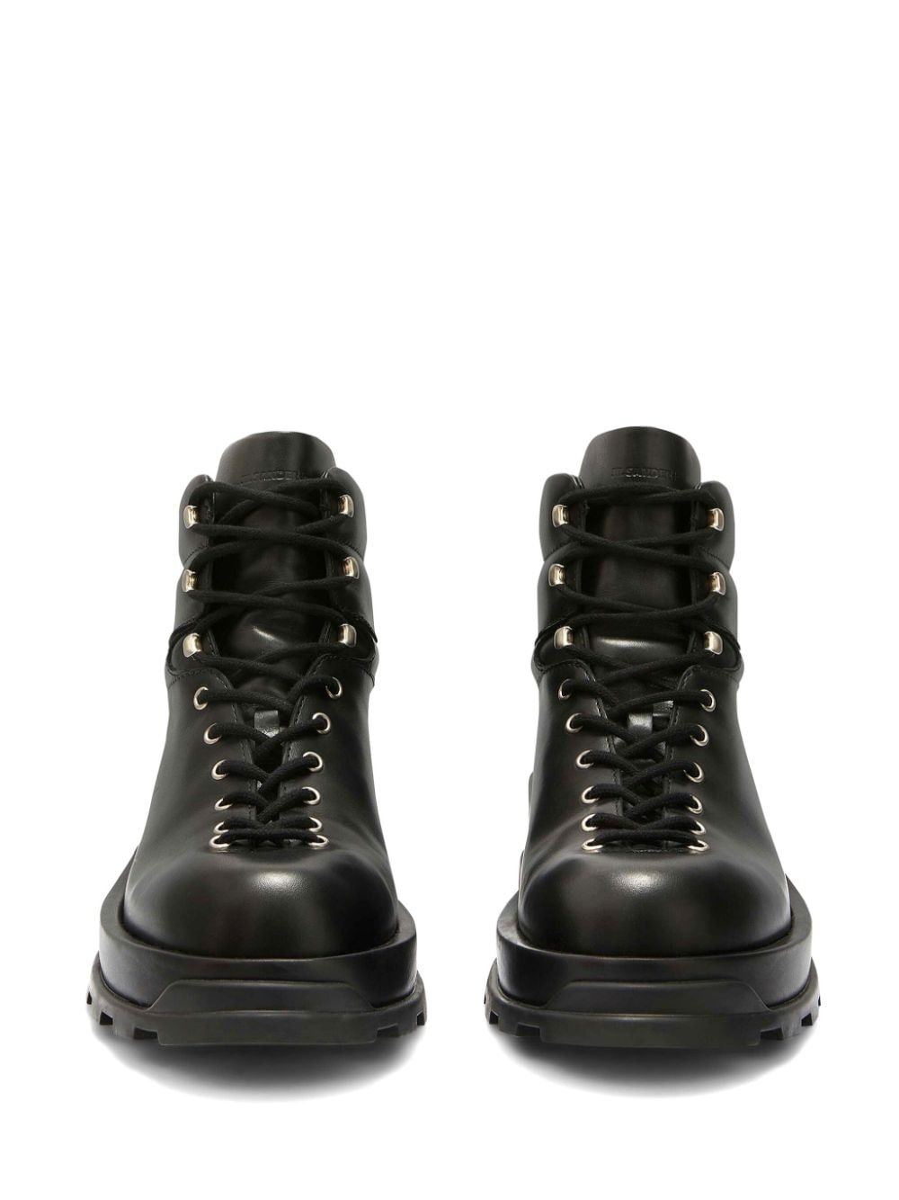 lace-up leather ankle boots - 4