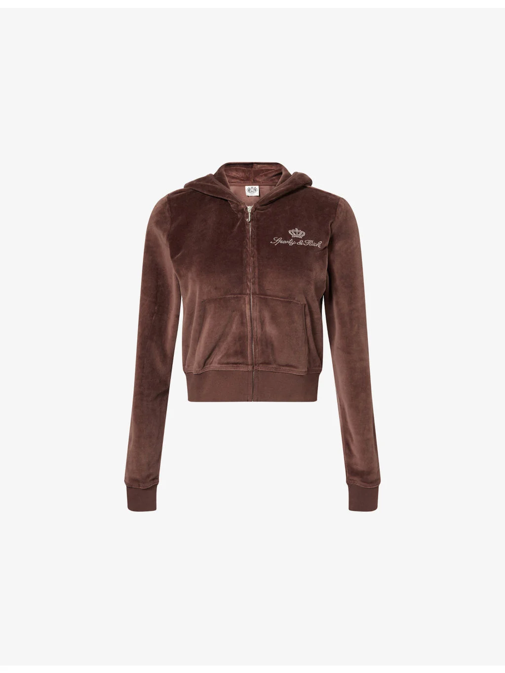Sporty & Rich x Juicy Couture Cotton-Velour Hoody - 1