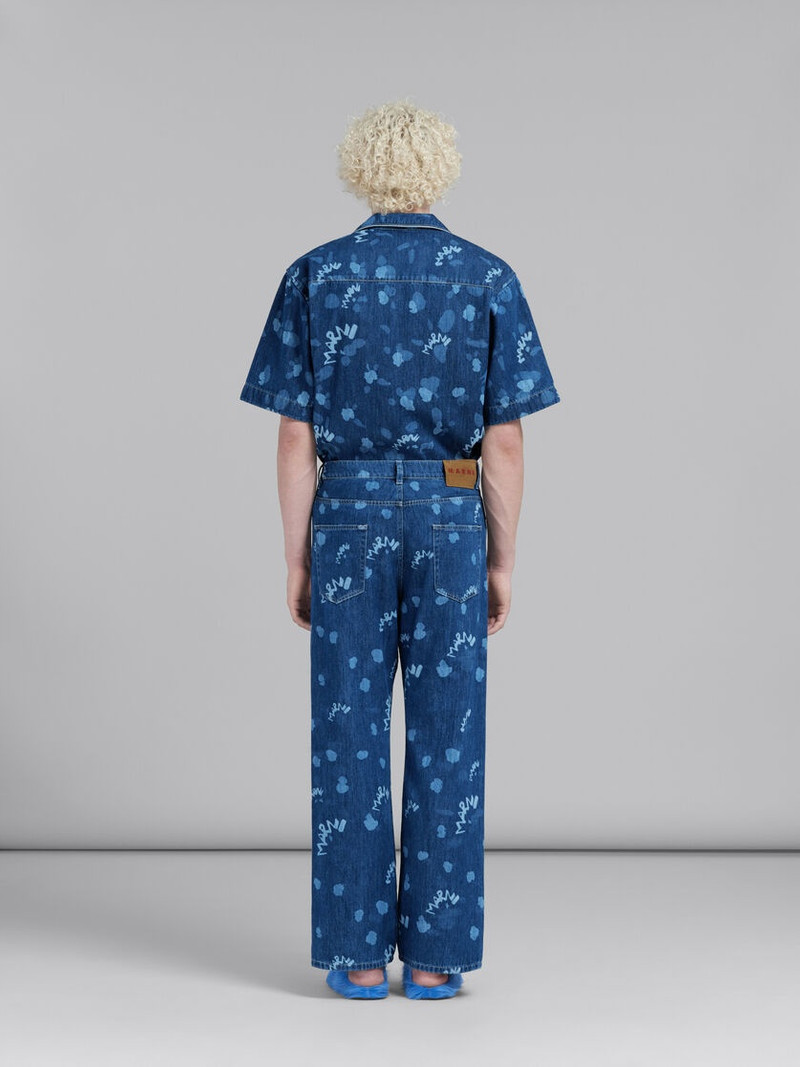 BLUE DENIM JEANS 와 MARNI DRIPPING PRINT 3
