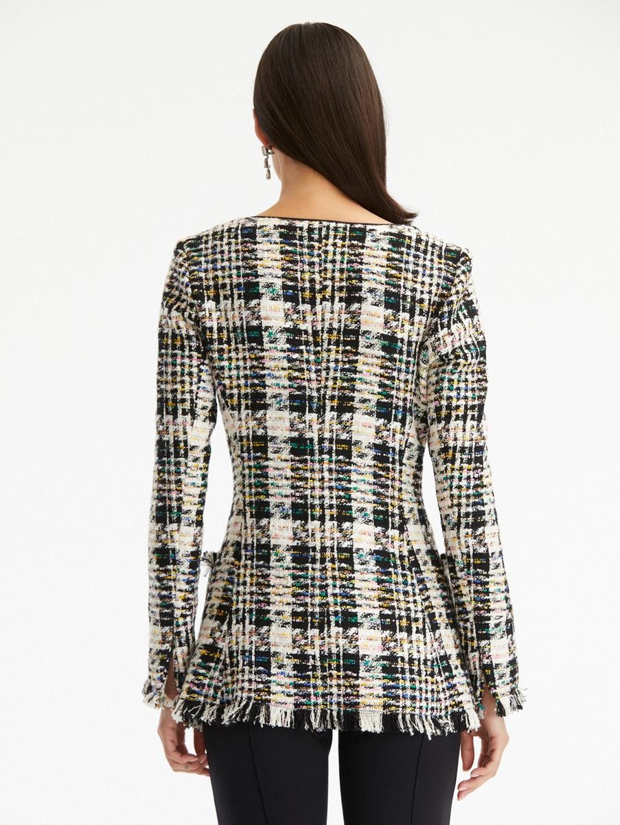 MULTICOLOR RIBBON TWEED JACKET - 3