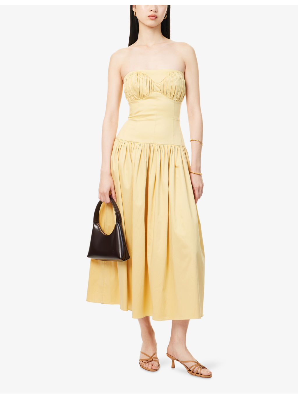 Lauryn Strapless Stretch-Cotton Midi Dress - 2