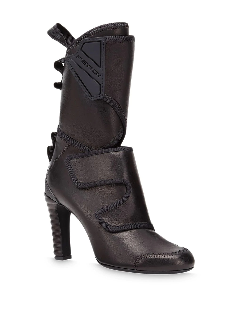 touch-strap mid-calf boots - 2